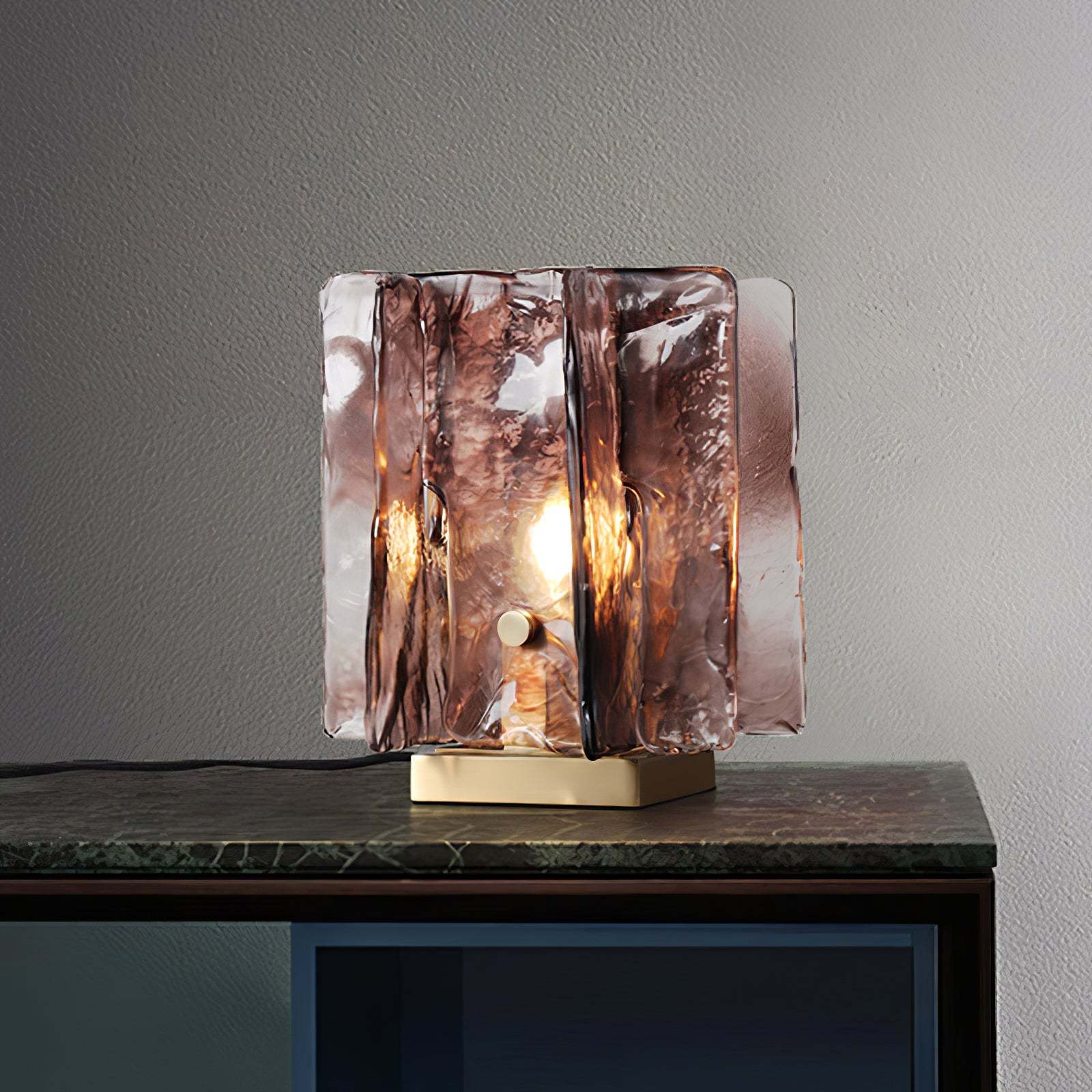 Verona Amber Glass Table Lamp