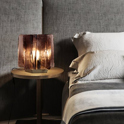 Verona Amber Glass Table Lamp