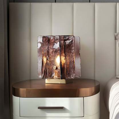 Verona Amber Glass Table Lamp