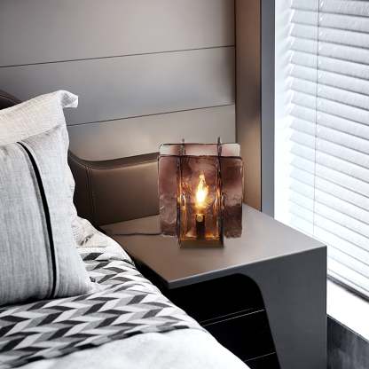 Verona Amber Glass Table Lamp