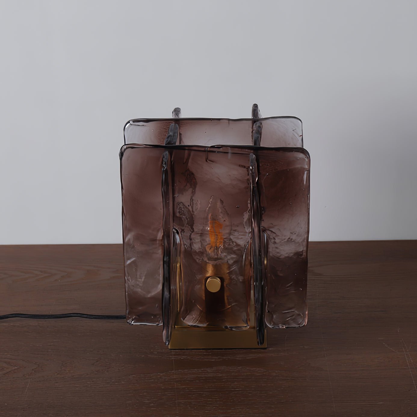 Verona Amber Glass Table Lamp