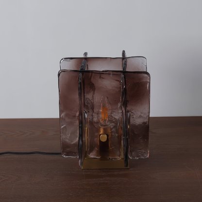 Verona Amber Glass Table Lamp