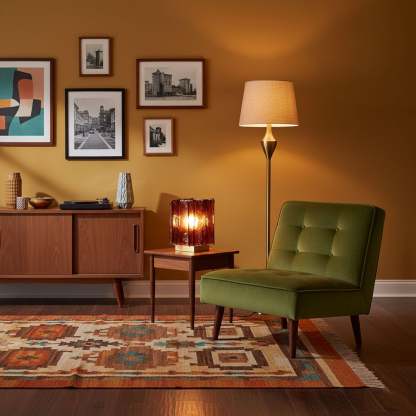Verona Amber Glass Table Lamp