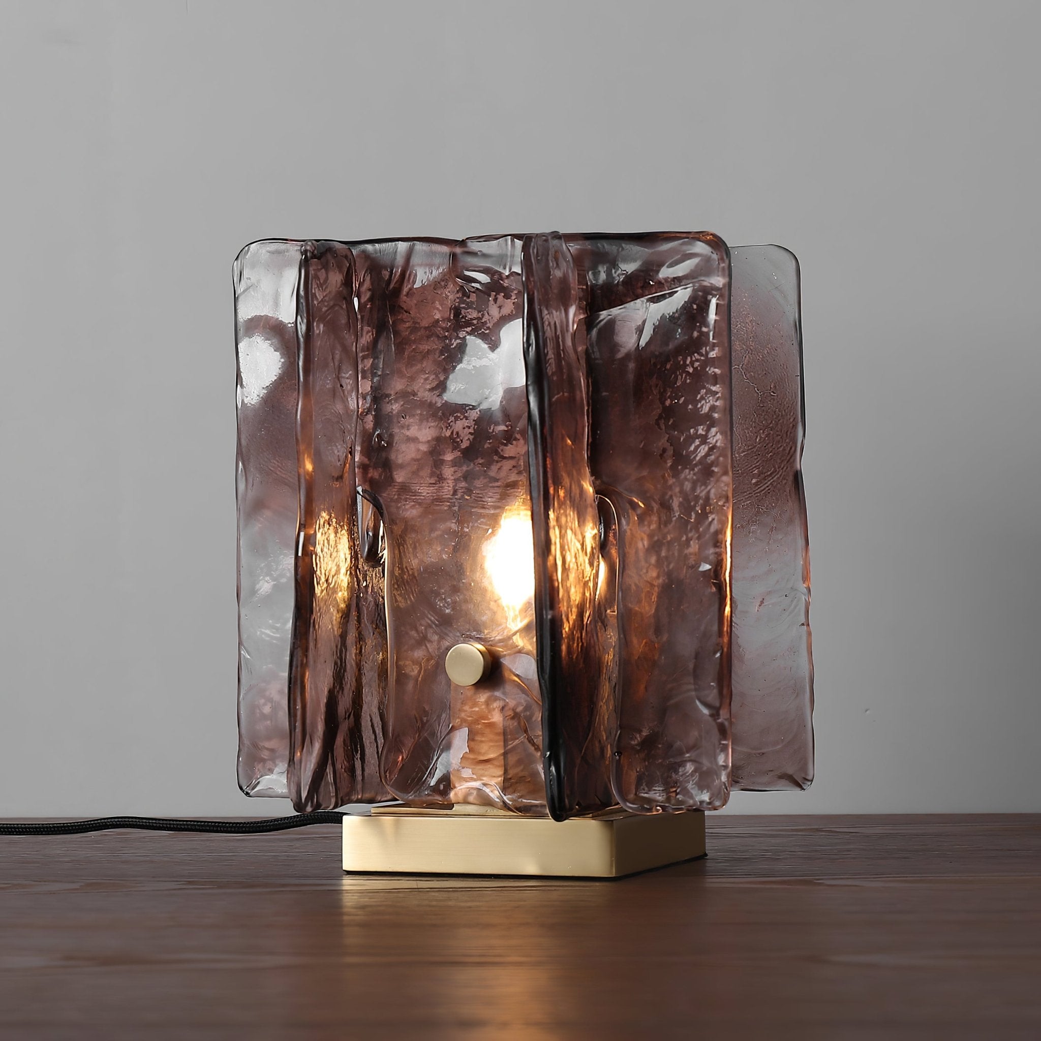 Verona Amber Glass Table Lamp