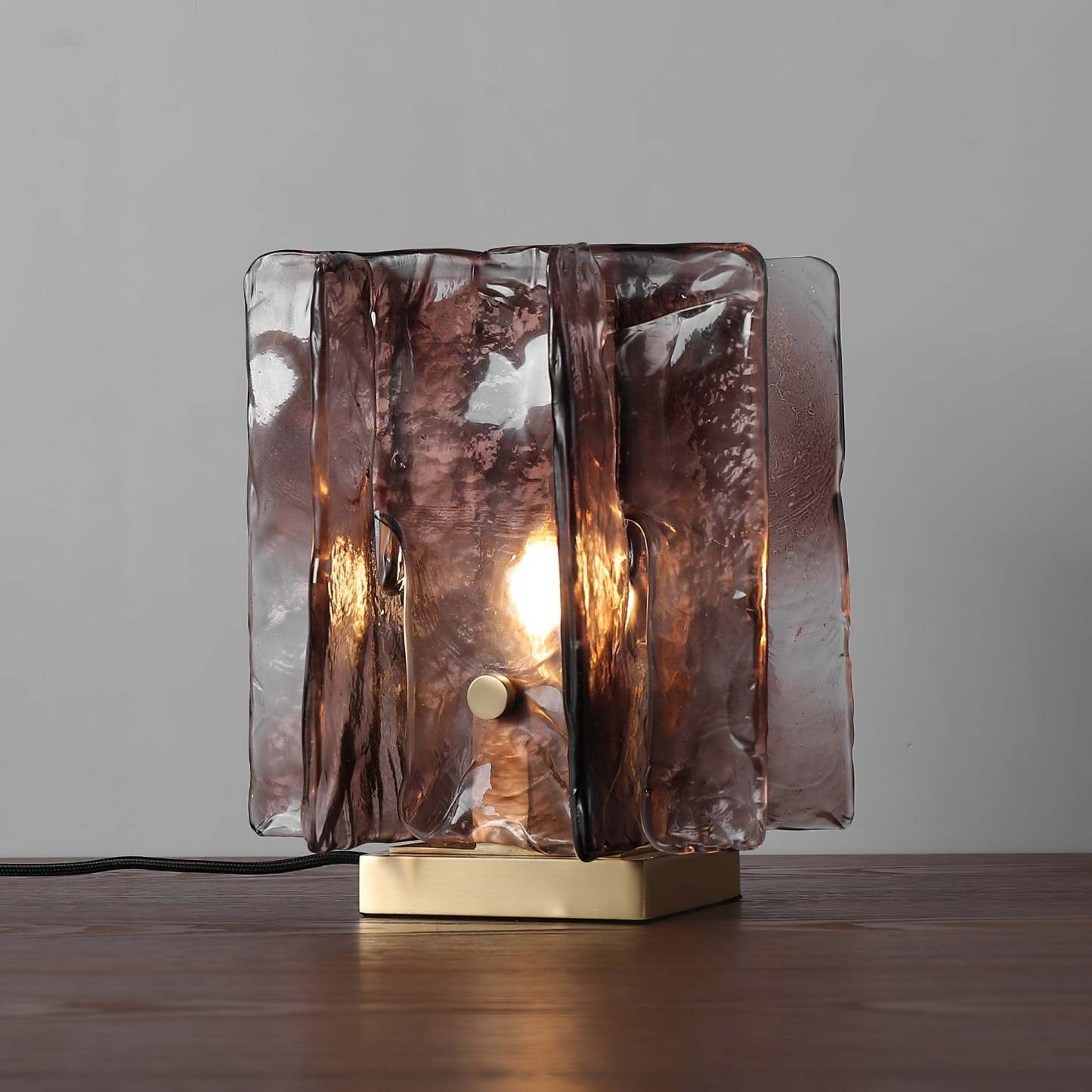 Verona Amber Glass Table Lamp