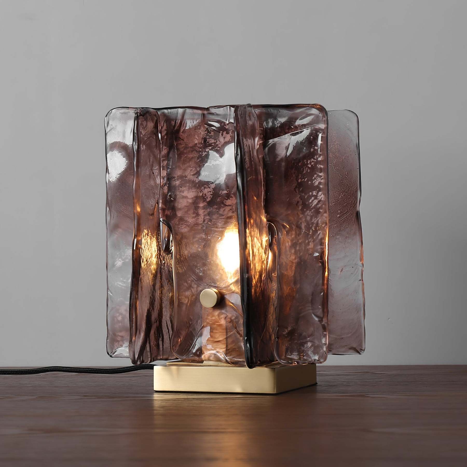 Verona Amber Glass Table Lamp