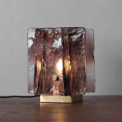 Verona Amber Glass Table Lamp