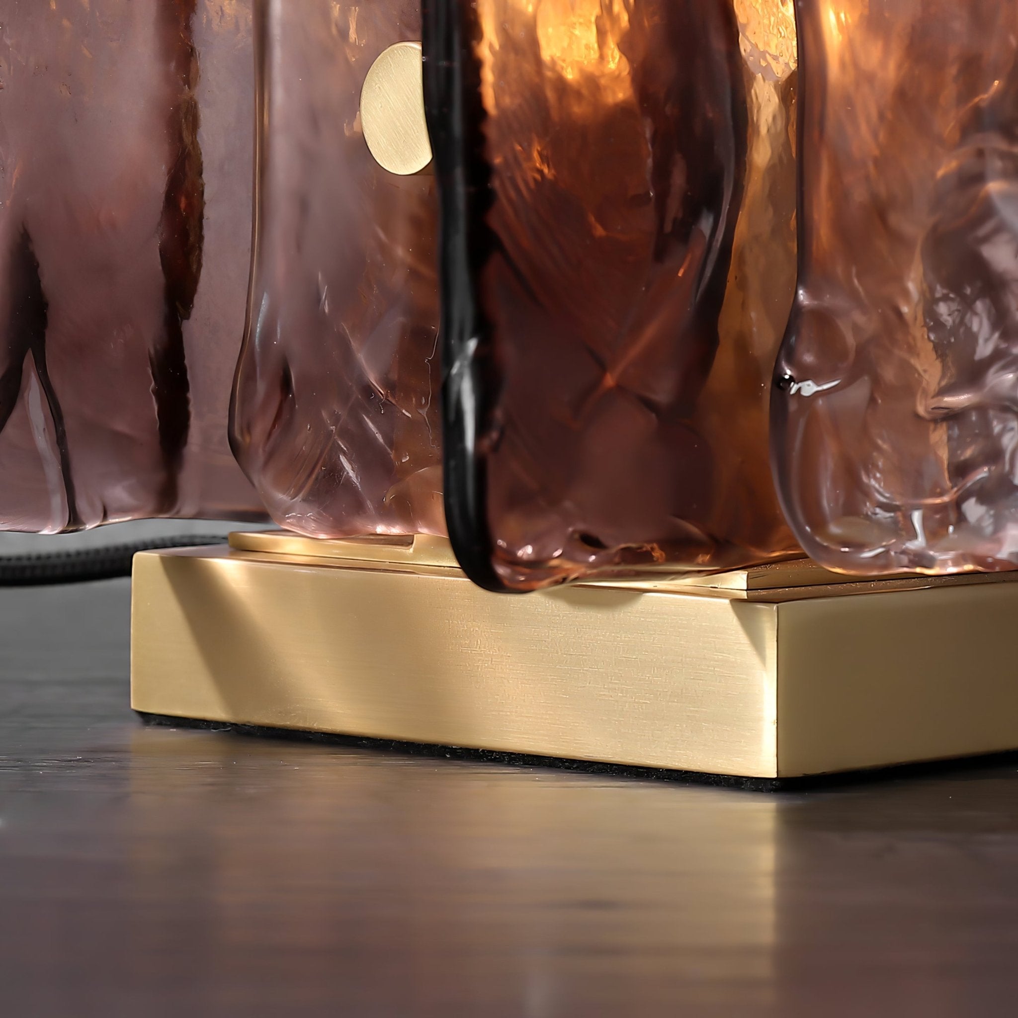 Verona Amber Glass Table Lamp
