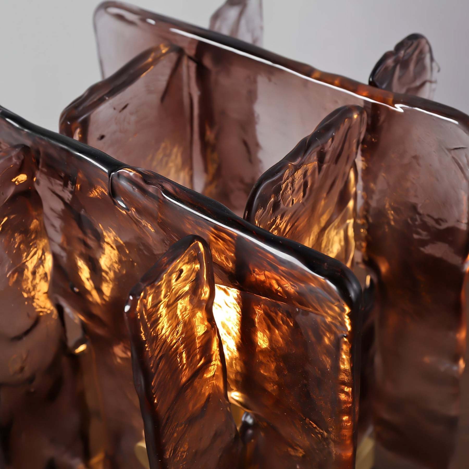 Verona Amber Glass Table Lamp