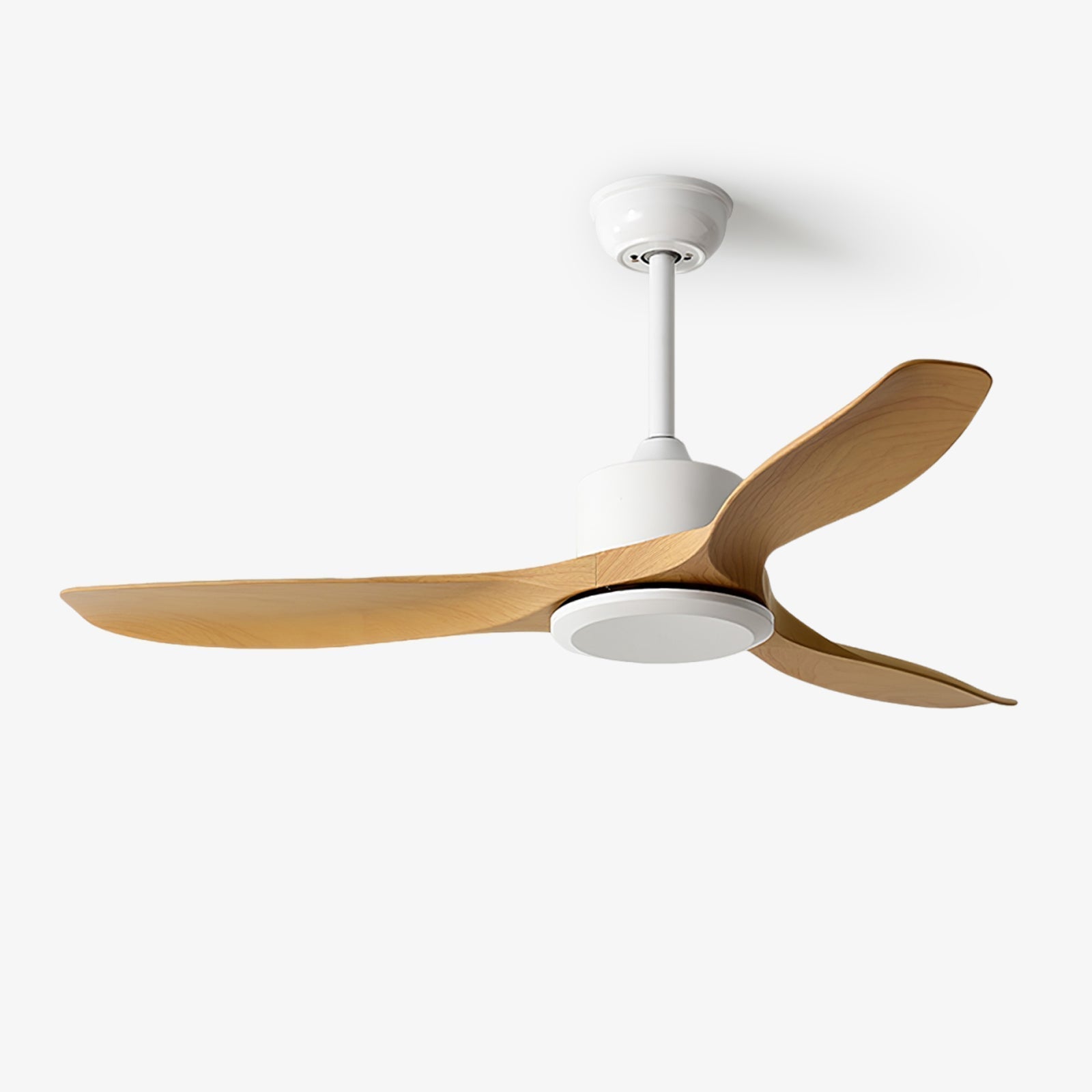 Ventilador de Techo Minimalista Meren de Madera en acabado Veta de Madera de Nogal