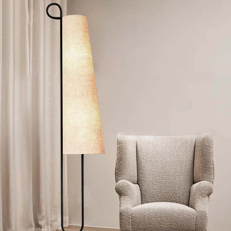 Hakka Minimalist Fabric Cone Floor Lamp