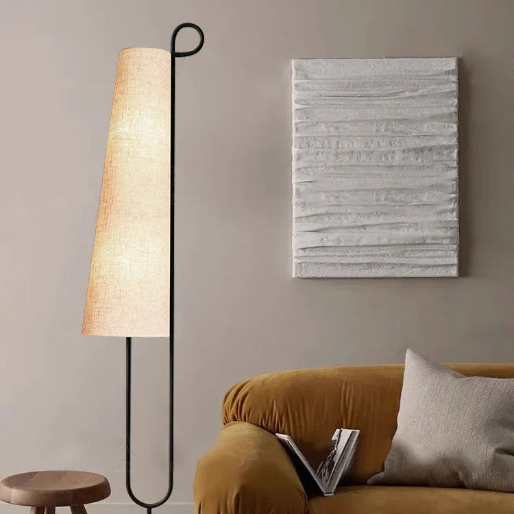 Hakka Minimalist Fabric Cone Floor Lamp