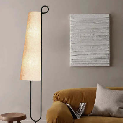 Hakka Minimalist Fabric Cone Floor Lamp
