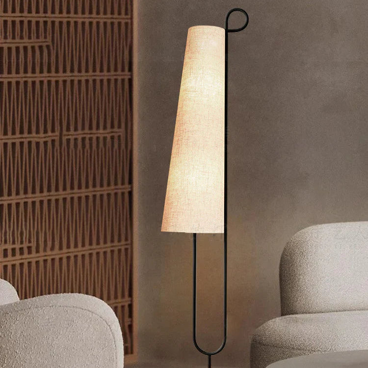 Hakka Minimalist Fabric Cone Floor Lamp
