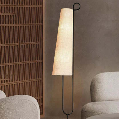 Hakka Minimalist Fabric Cone Floor Lamp