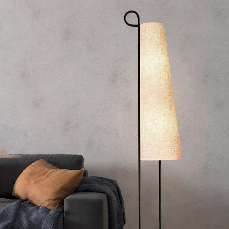 Hakka Minimalist Fabric Cone Floor Lamp