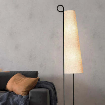 Hakka Minimalist Fabric Cone Floor Lamp