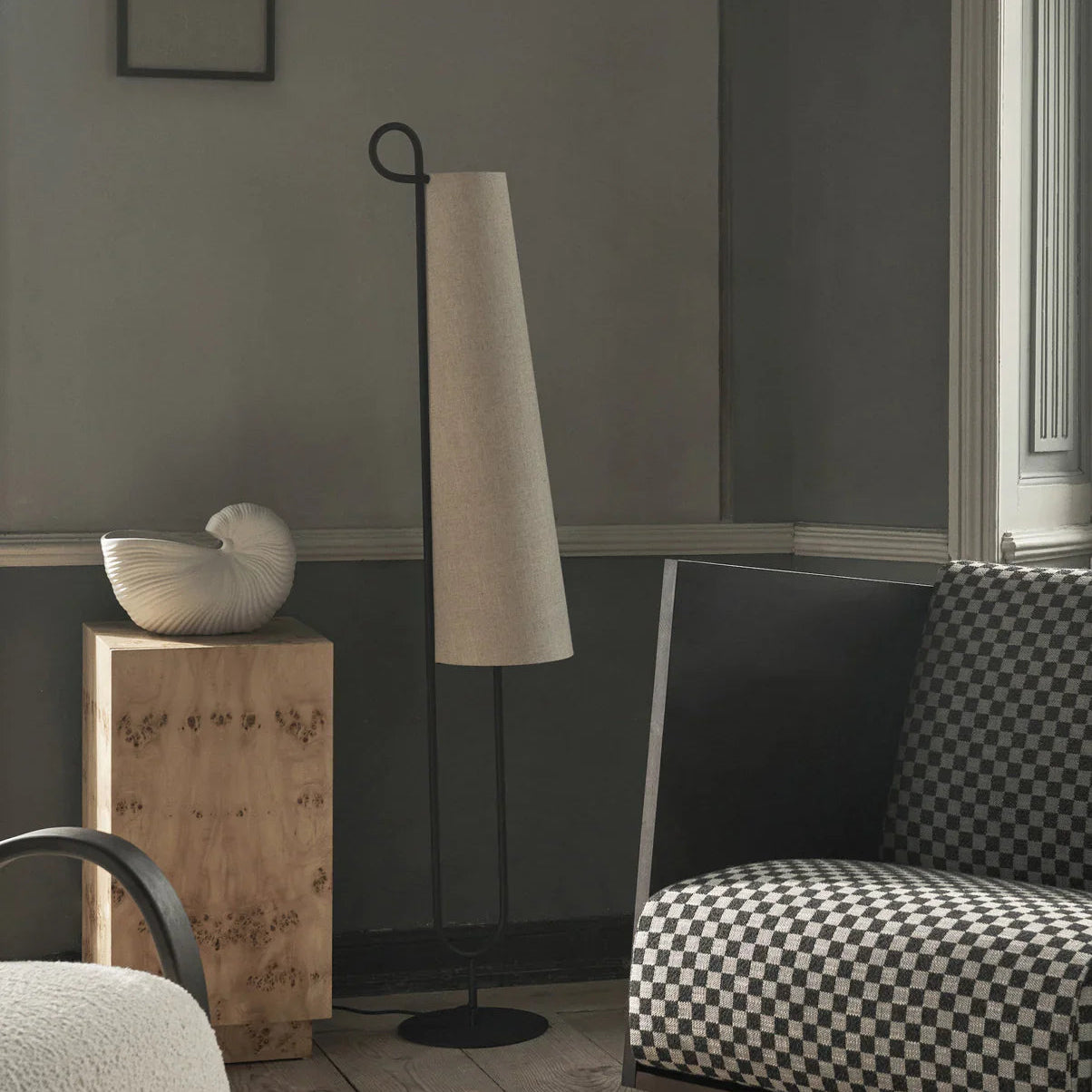 Hakka Minimalist Fabric Cone Floor Lamp