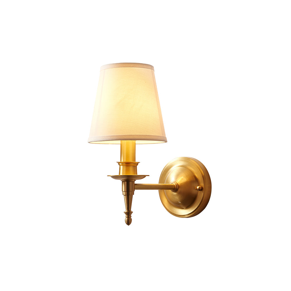 Hakka Antique Brass Fabric Wall Light