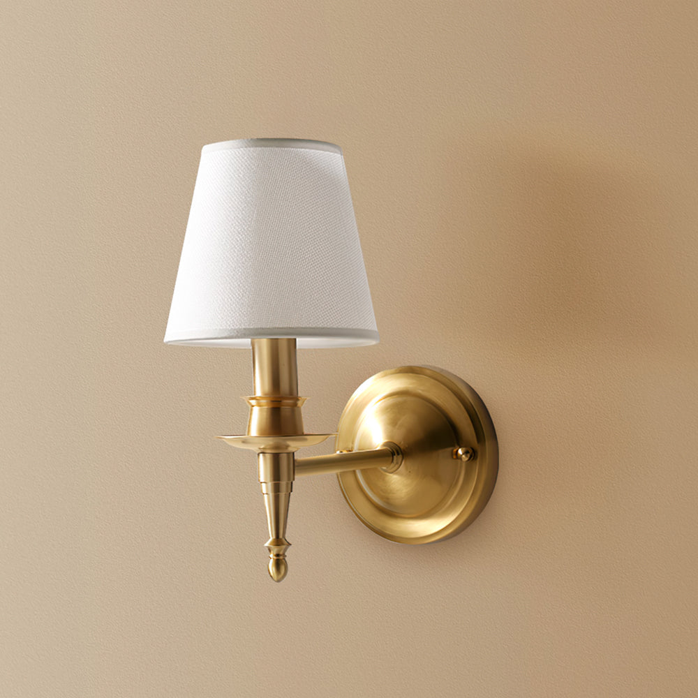 Hakka Antique Brass Fabric Wall Light