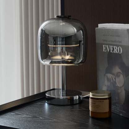 Axis Smoke Gray Glass Table Lamp