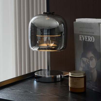 Axis Smoke Gray Glass Table Lamp