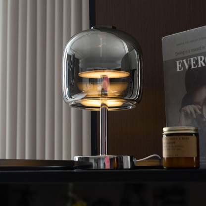 Axis Smoke Gray Glass Table Lamp