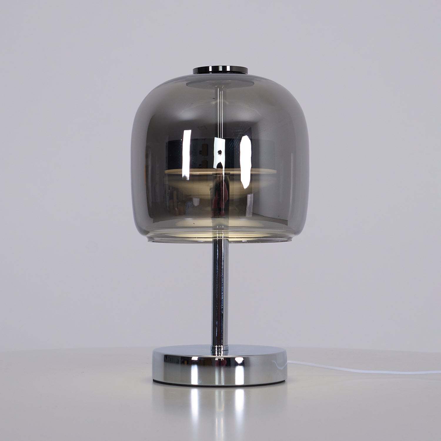 Axis Smoke Gray Glass Table Lamp