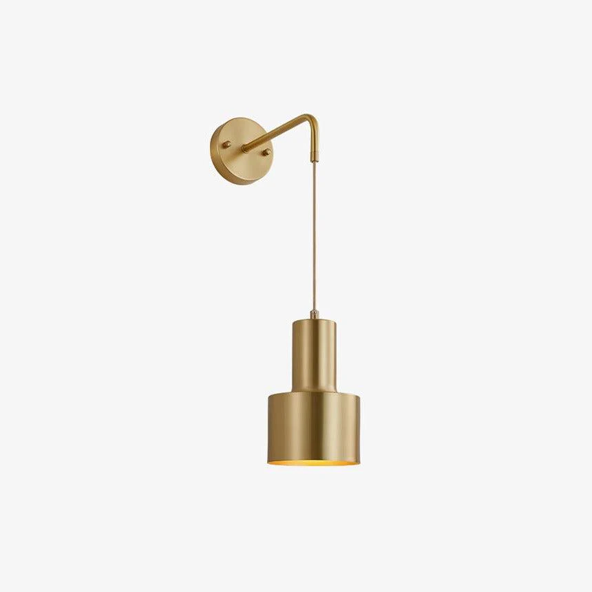 Orr Minimalismo Bronce Metal Negro Aplique Dormitorio Salón Pasillo