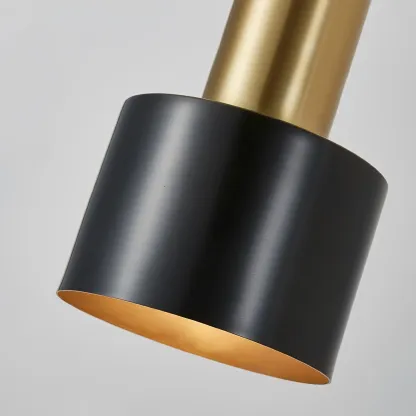 Orr Minimalism Brass Metal Black Wall Lamp Dining Room Bedroom