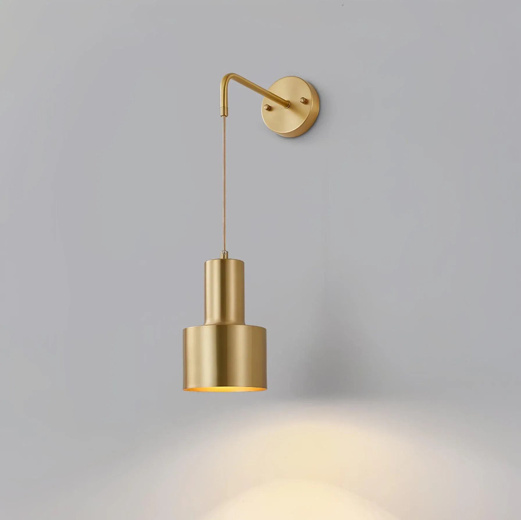 Orr Minimalism Brass Metal Black Wall Lamp Dining Room Bedroom