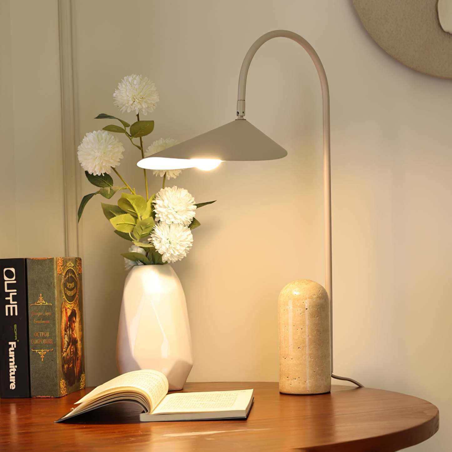 Dune Marble Cone Table Lamp