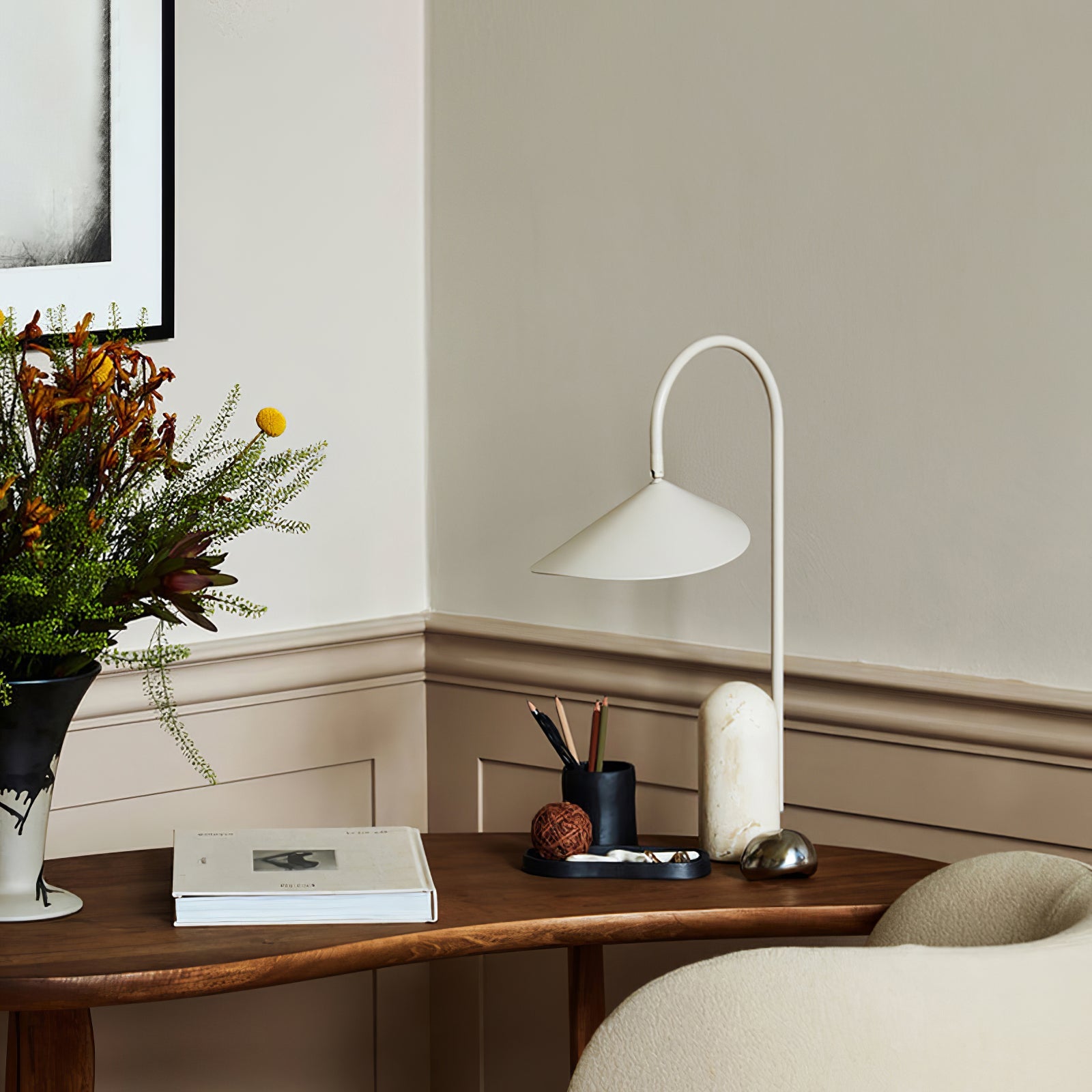 Dune Marble Cone Table Lamp