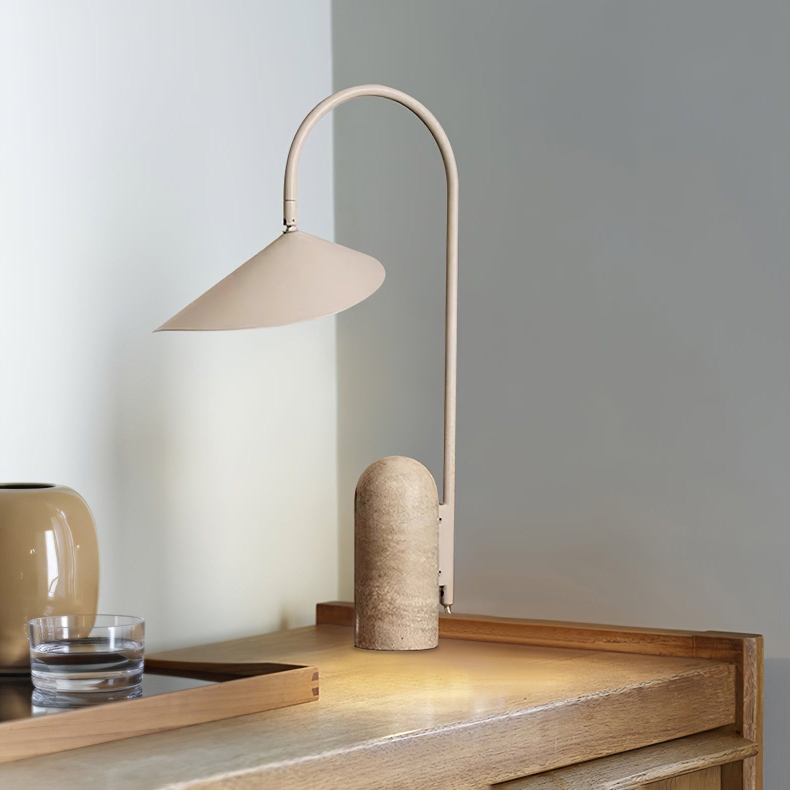 Dune Marble Cone Table Lamp
