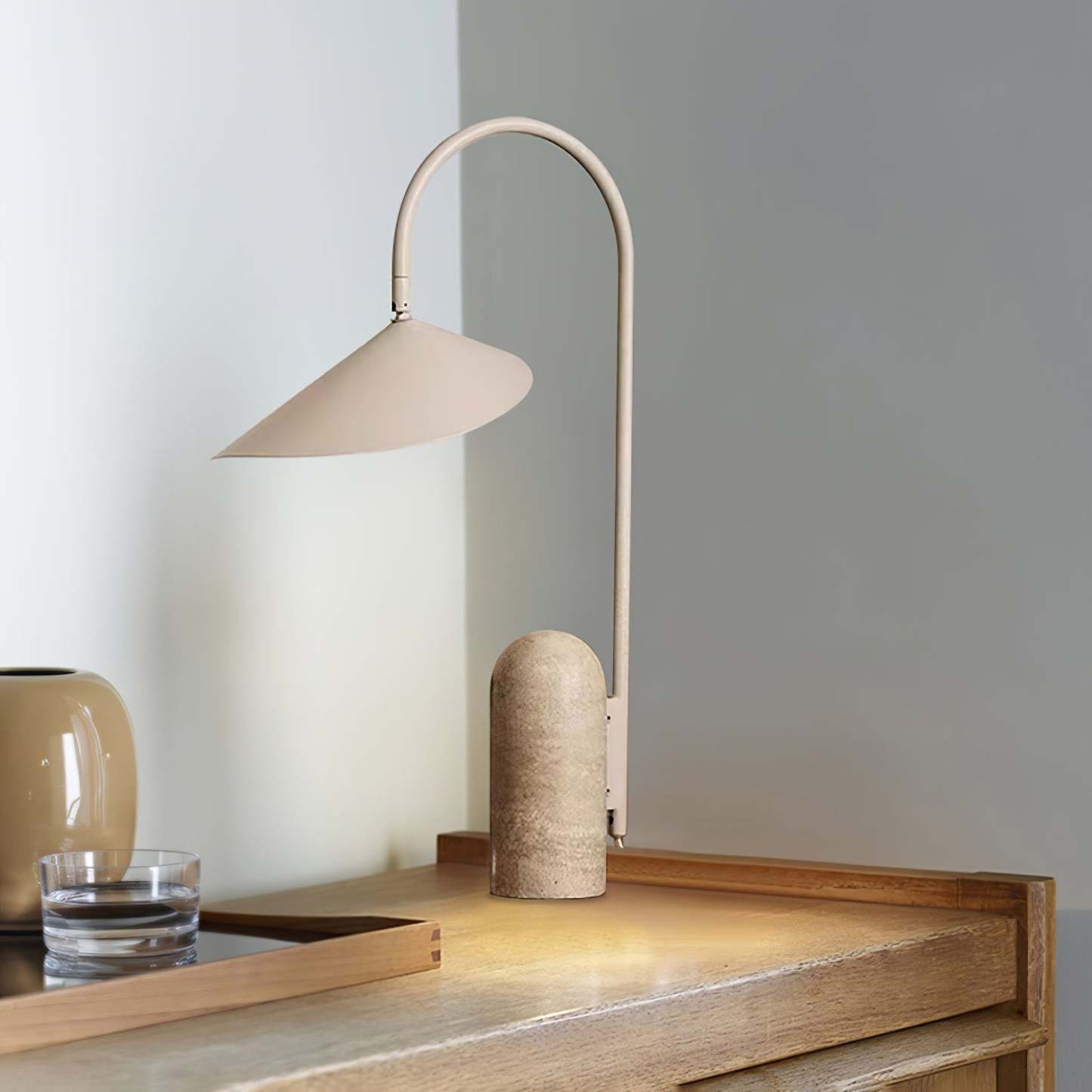 Dune Marble Cone Table Lamp