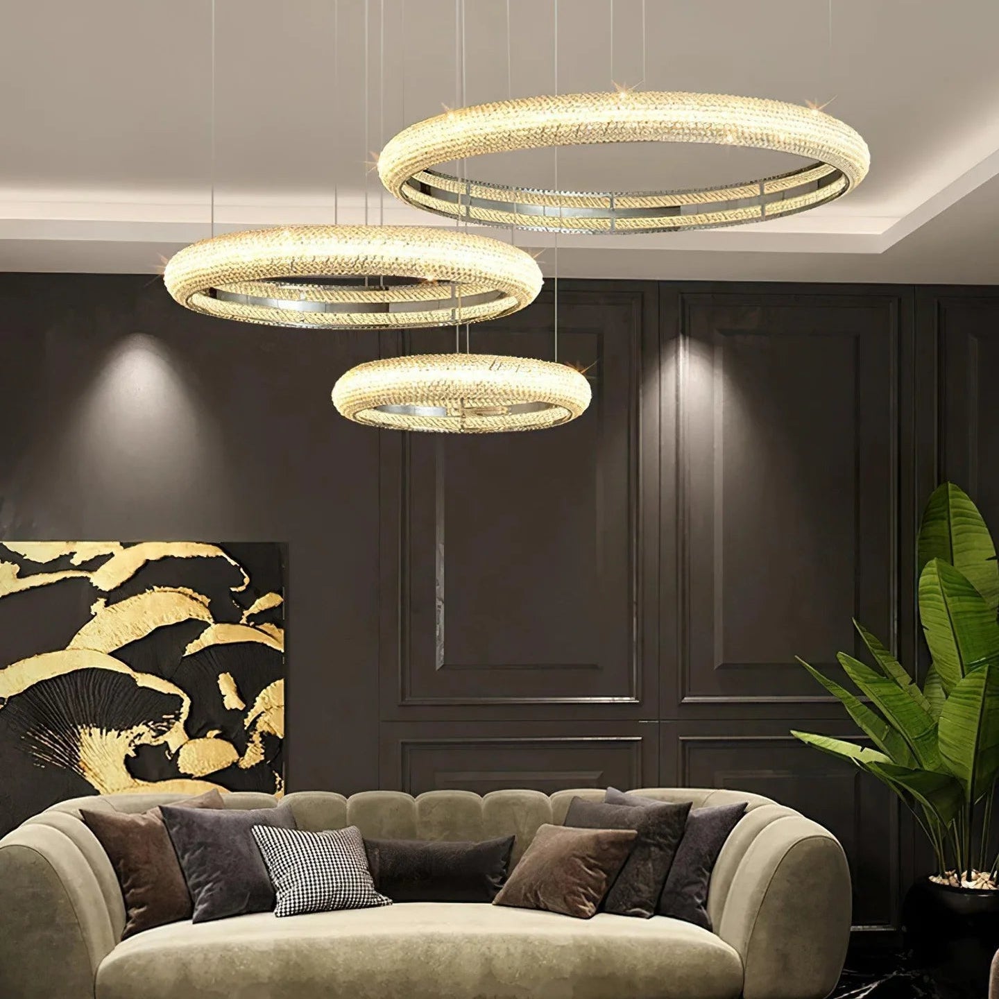 Muse Crystal Ring LED Chandelier