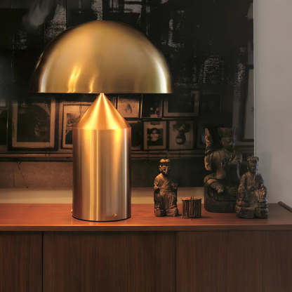 Axis Geométrico Latón Atollo Lámpara De Mesa