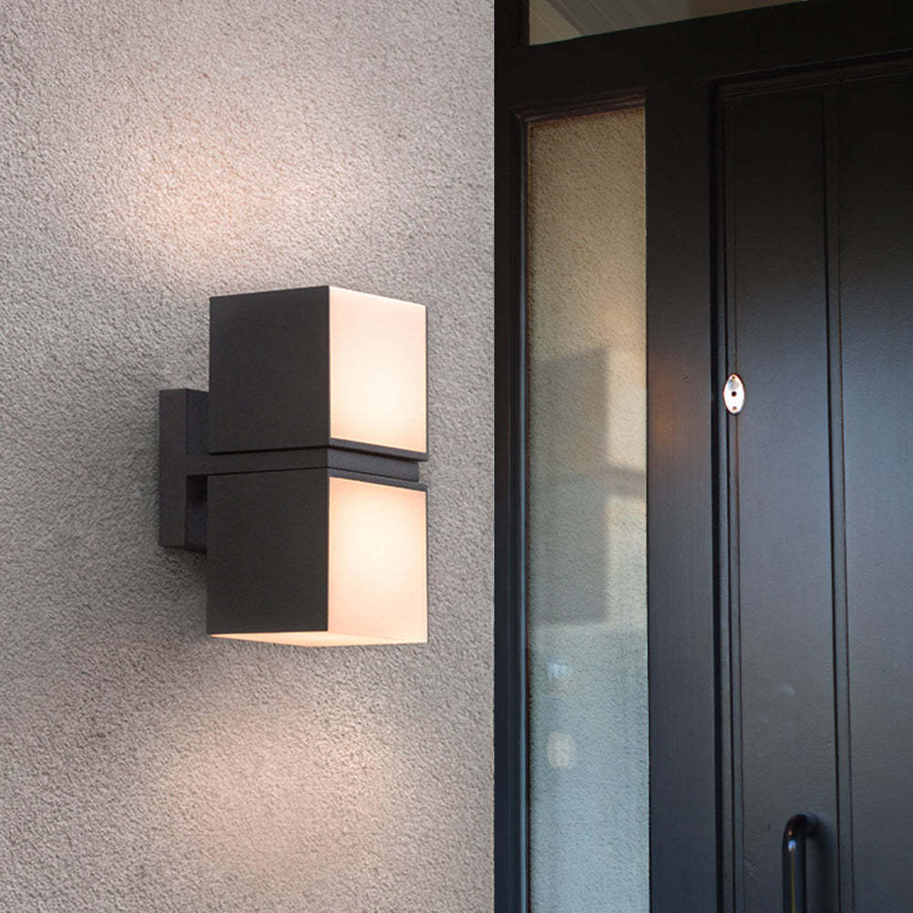 Orr Moderna Lámpara de pared Exterior LED Geometría para Pasillo Metal y Acrílico Giratoria