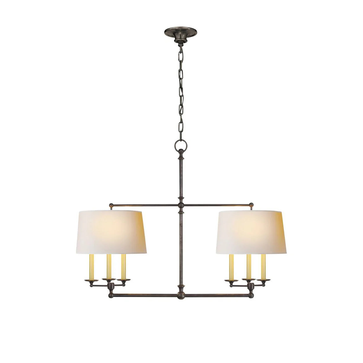 Axis Fabric Brass Chandelier