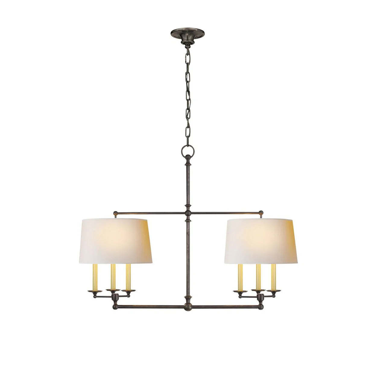 Axis Fabric Brass Chandelier