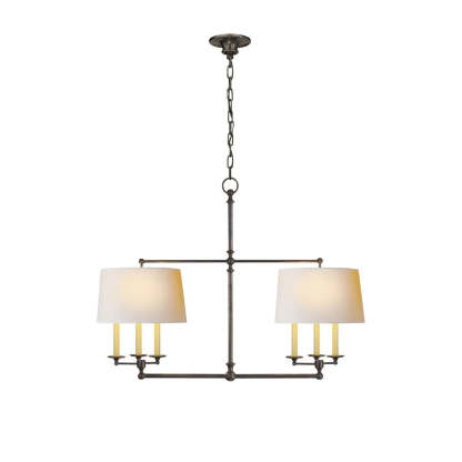 Axis Fabric Brass Chandelier