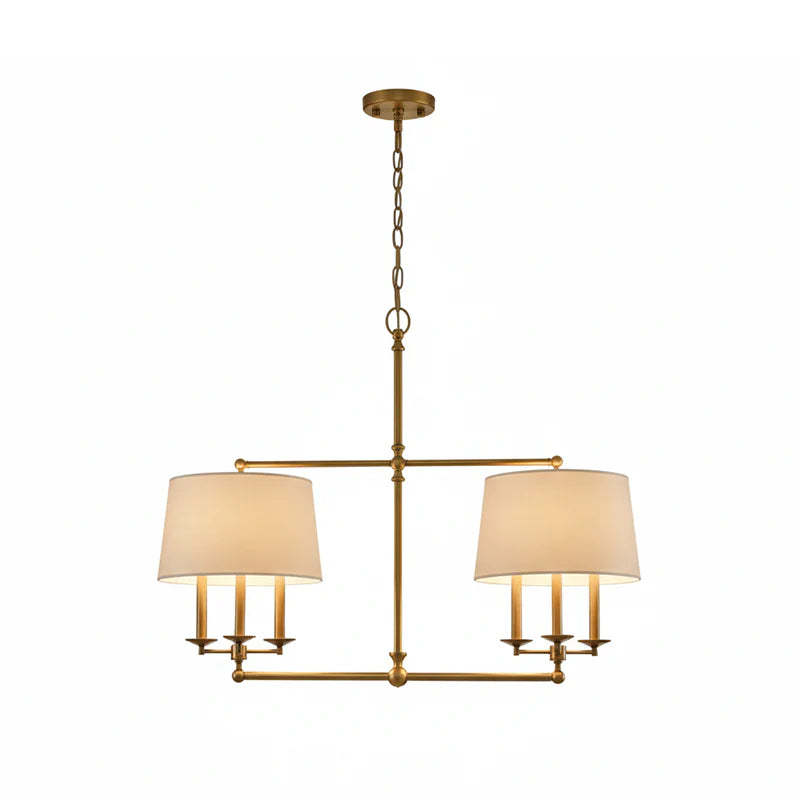 Axis Fabric Brass Chandelier