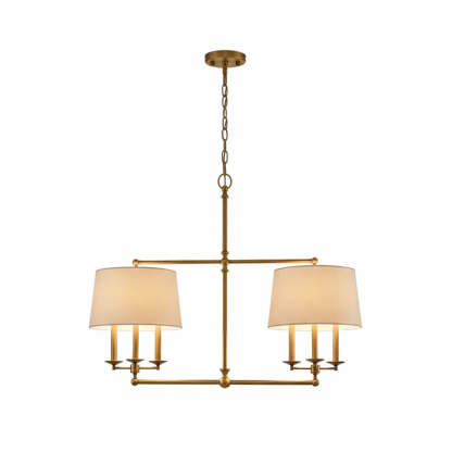 Axis Fabric Brass Chandelier