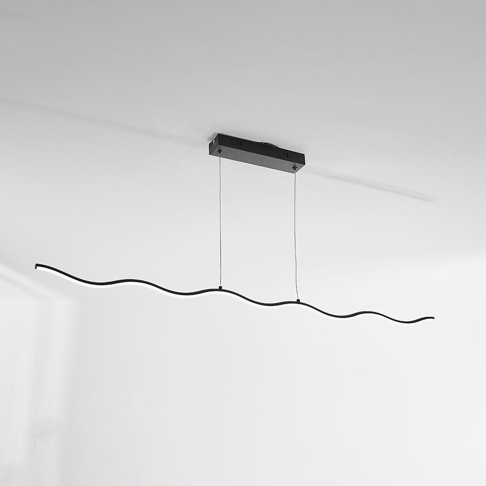 Louise Moderna Lineal Metal Lámpara Colgante Negra/Blanco