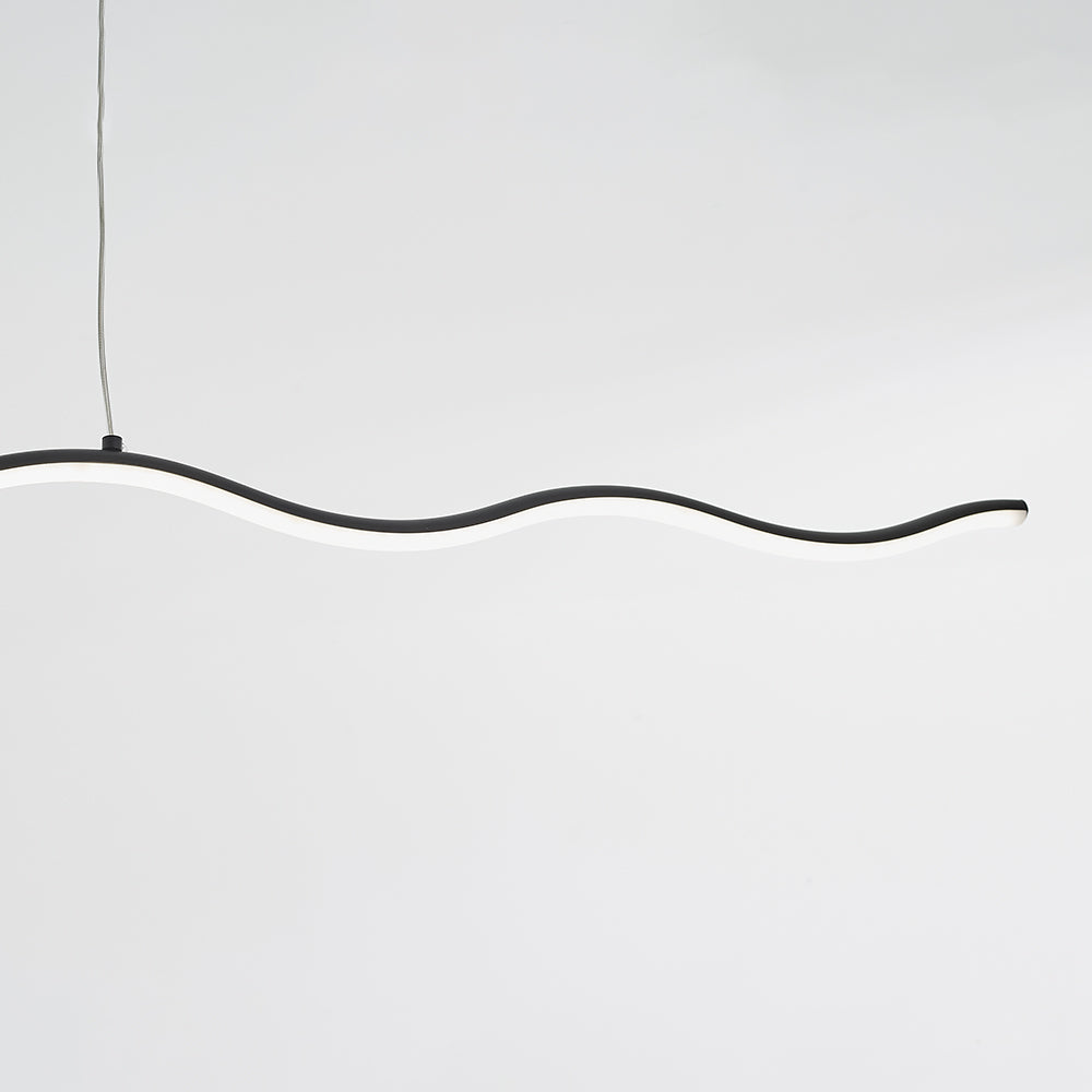 Louise Moderna Lineal Metal Lámpara Colgante Negra/Blanco