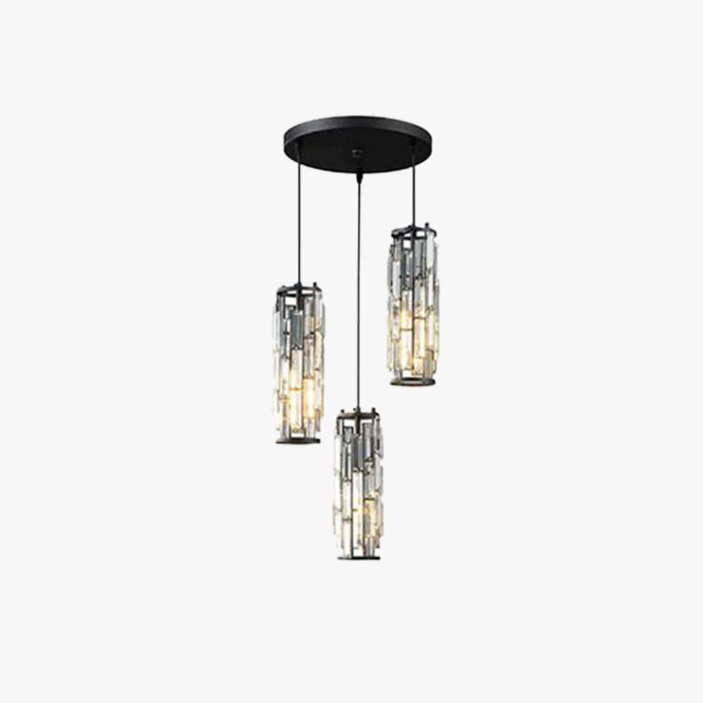 Kristy Diseño En Forma de Racimo LED Lámpara Colgante Negro/Oro Comedor Mesa de Comedor Cristal 1/3/4 Llamas