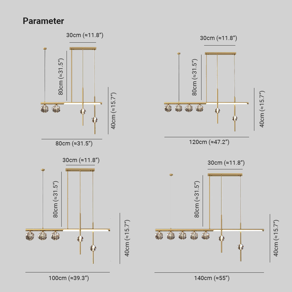 Kirsten Moderno LED Lámpara Colgante Oro Comedor Metal
