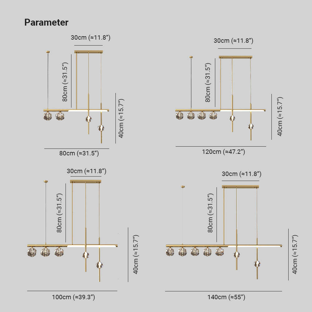 Kirsten Moderno LED Lámpara Colgante Oro Comedor Metal