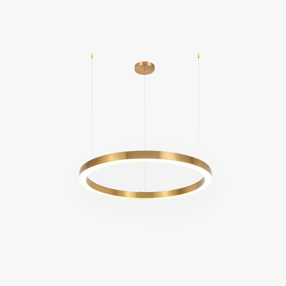 Arisha Moderno Lámpara Colgante Anillo Salón Dormitorio, Oro, Metal Acrílico