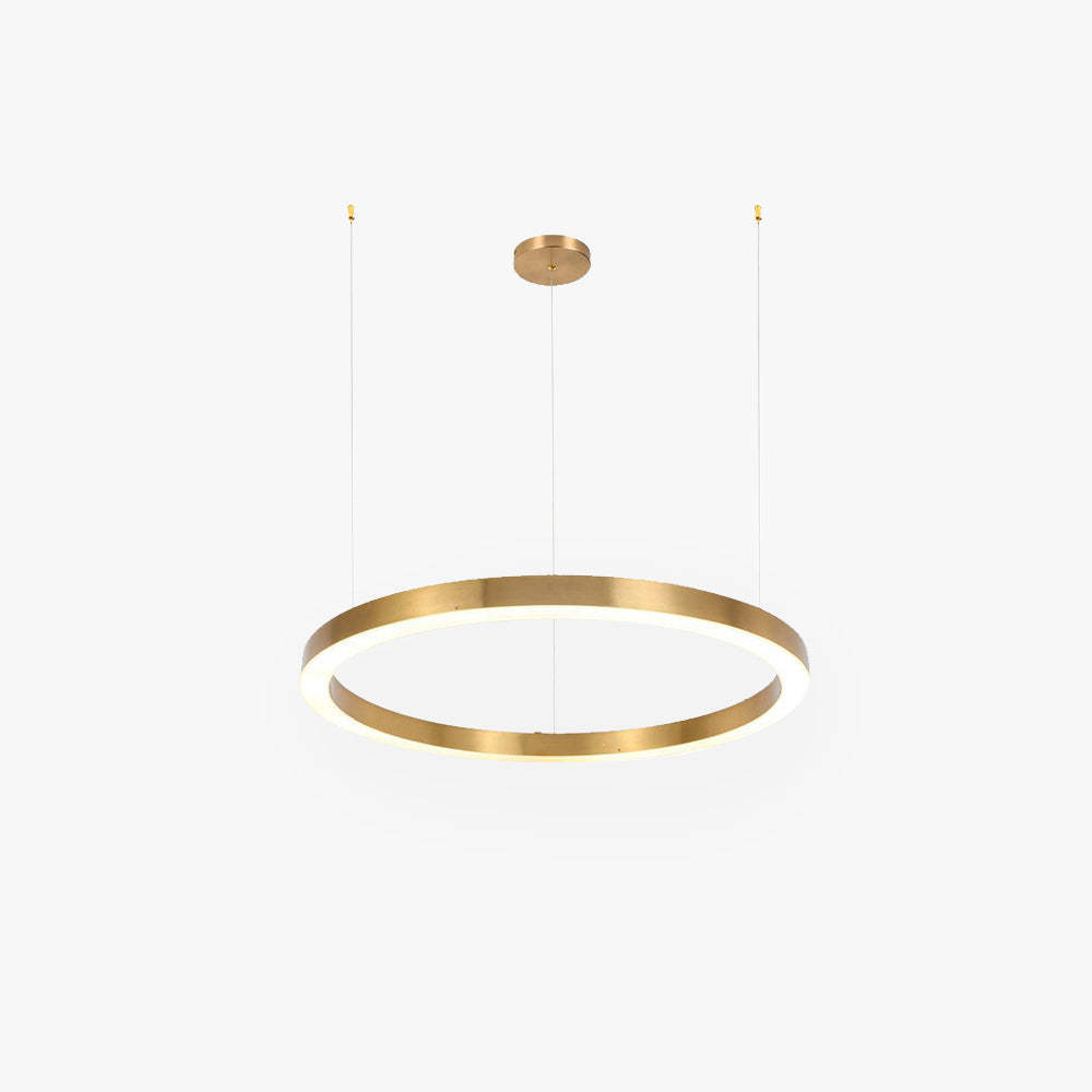 Arisha Moderno Lámpara Colgante Anillo Salón Dormitorio, Oro, Metal Acrílico